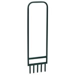 vidaXL Aérateur de pelouse 5 dents creuses vert acier enduit de poudre