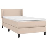 vidaXL Sommier à lattes de lit avec matelas Cappuccino 90x190 cm