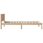 vidaXL Cadre de lit Marron 90 x 190 cm Bois de pin massif