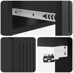vidaXL Cabinet de chevet avec tiroir 2 Pièces Noir 49 x 34 5 x 20 cm