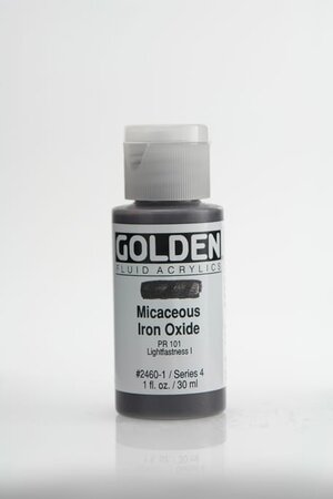 Peinture Acrylic FLUIDS Golden IV 30ml Iridescent Oxyde Fer Mica.
