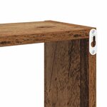 vidaXL Étagères murales avec étagère 4 Pièces Bois ancien 26 x 15 x 26 cm