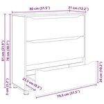 vidaXL Armoire de rangement Noir 80 x 31 x 81 cm Bois d'ingénierie