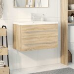 vidaXL Ensemble de meubles de salle de bain 2 Pièces chêne sonoma