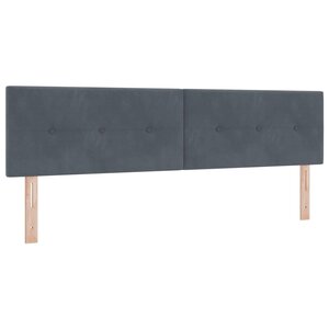 vidaXL Tête de lit LED avec bandes LED Gris 180 cm Velours
