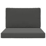 vidaXL Coussin de canapé d'extérieur 2 Pièces Anthracite Polyester
