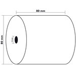 Lot de 5 bobines 1 pli thermique 55g 80x80x12 mm 72 mètres exacompta