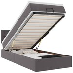 VidaXL Lit ottoman avec matelas gris 90x200 cm similicuir