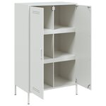 vidaXL Buffet haut blanc 68x39x113 cm acier