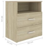 vidaXL Table de chevet Chêne sonoma 50x32x60 cm