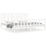 vidaXL Cadre de lit sans matelas blanc bois de pin massif