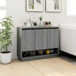 vidaXL Buffet Sonoma gris 97x31x75 cm Bois d'ingénierie