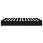 vidaXL Cadre de lit ottoman Noir Lit double classique Simili cuir