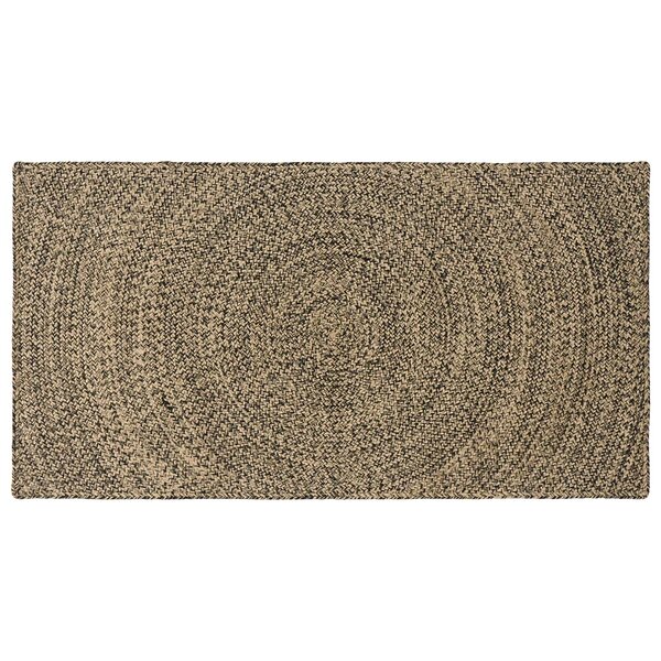 vidaXL Tapis de surface Naturel et noir 60 x 110 cm Jute