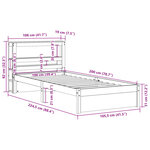 vidaXL Cadre de lit avec tête de lit sans matelas 100x200 cm