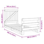 vidaXL Cadre de lit sans matelas avec tête de lit 100x200 cm