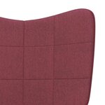 vidaXL Chaise à bascule avec tabouret Rouge bordeaux Tissu