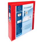 Classeur personnalisable Kreacover A4 Maxi 4 Ax Diam 40mm Dos 60 mm Rouge EXACOMPTA