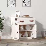 vidaXL Buffet Blanc 65 5x40x75 cm Bois massif de pin