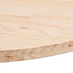 vidaXL Dessus de table 80x40x2 5 cm bois de pin massif ovale