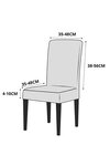 Housse de chaise en velours 56 x 48 x 48 cm - Beigé