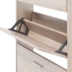 vidaXL Meuble à chaussures en bois avec 5 compartiments Aspect chêne