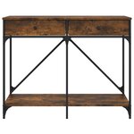 vidaXL Table console chêne fumé 100x39x78 5 cm bois d'ingénierie