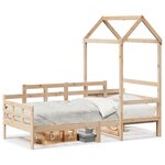 vidaXL Lit de jour avec toit sans matelas 80x200 cm bois massif