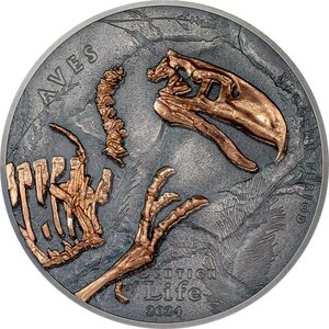 Monnaie AVES Evolution of Life 1 Oz Argent 500 Togrog Mongolia 2024