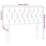vidaXL Tête de lit Crème 100x7x78/88 cm Tissu