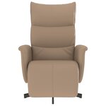 vidaXL Fauteuil inclinable avec repose-pieds cappuccino similicuir