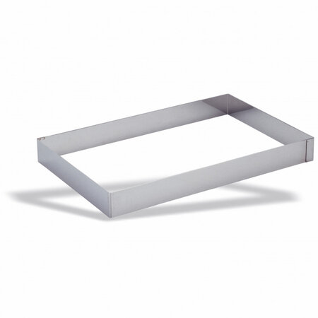 Rectangle pour plaques inox l 39 5 à 59 5 cm - pujadas -  - acier inoxydable 395x295x50mm