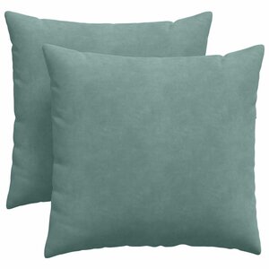 vidaXL Coussins de canapé 2 Pièces Vert Mer 45 x 45 cm