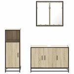 vidaXL Ensemble de meubles de salle de bain 3 Pièces chêne sonoma