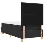 vidaXL Lit à ressorts avec matelas Noir 100 x 200 cm tissu