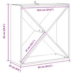 vidaXL Étagère à vin 2 Pièces Blanc 62 x 25 x 62 cm Pin massif