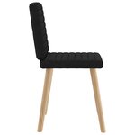 vidaXL Chaises à manger lot de 6 noir tissu
