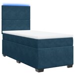 vidaXL Sommier à lattes de lit avec matelas bleu 100x200 cm