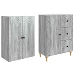 vidaXL Ensemble de Meubles 2 Pièces 66 x 34 5 x 90 cm Bois d'ingénierie