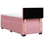 vidaXL Sommier à lattes de lit et matelas Rose 80x200 cm Velours