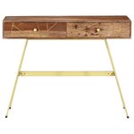 vidaXL Bureau avec tiroirs 100x55x75 cm bois solide