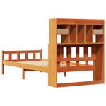 vidaXL Lit bibliothèque sans matelas cire marron 75x190 cm pin massif