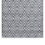 vidaXL Tapis d'extérieur Blanc et noir 80x150 cm PP