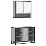 vidaXL Ensemble de meubles de salle de bain 2 Pièces Sonoma gris