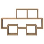 vidaXL Étagère Murale avec étagère chêne artisanal 82 x 15 x 51 cm