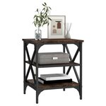 vidaXL Table d'appoint Chêne fumé 40x42x50 cm Bois d'ingénierie