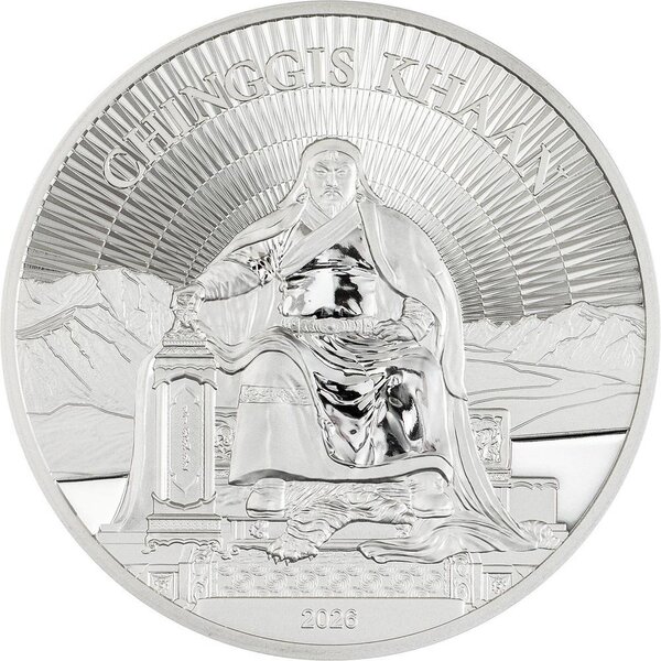 Pièce de monnaie en Argent 500 Togrog g 31.1 (1 oz) Millésime 2026 CHINGGIS KHAAN