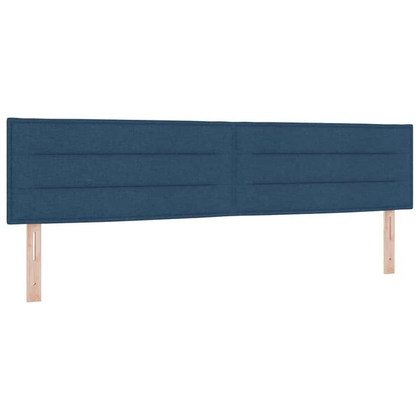 vidaXL Tête de lit LED Design Lignes Bleu 100 cm Tissu