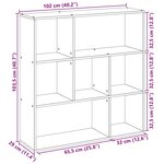 vidaXL Étagère séparatrice de pièce chêne artisanal 102x29x103 5 cm