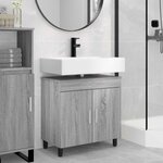 vidaXL Unité de vanité de salle de bain Sonoma gris 60 x 35 x 60 cm